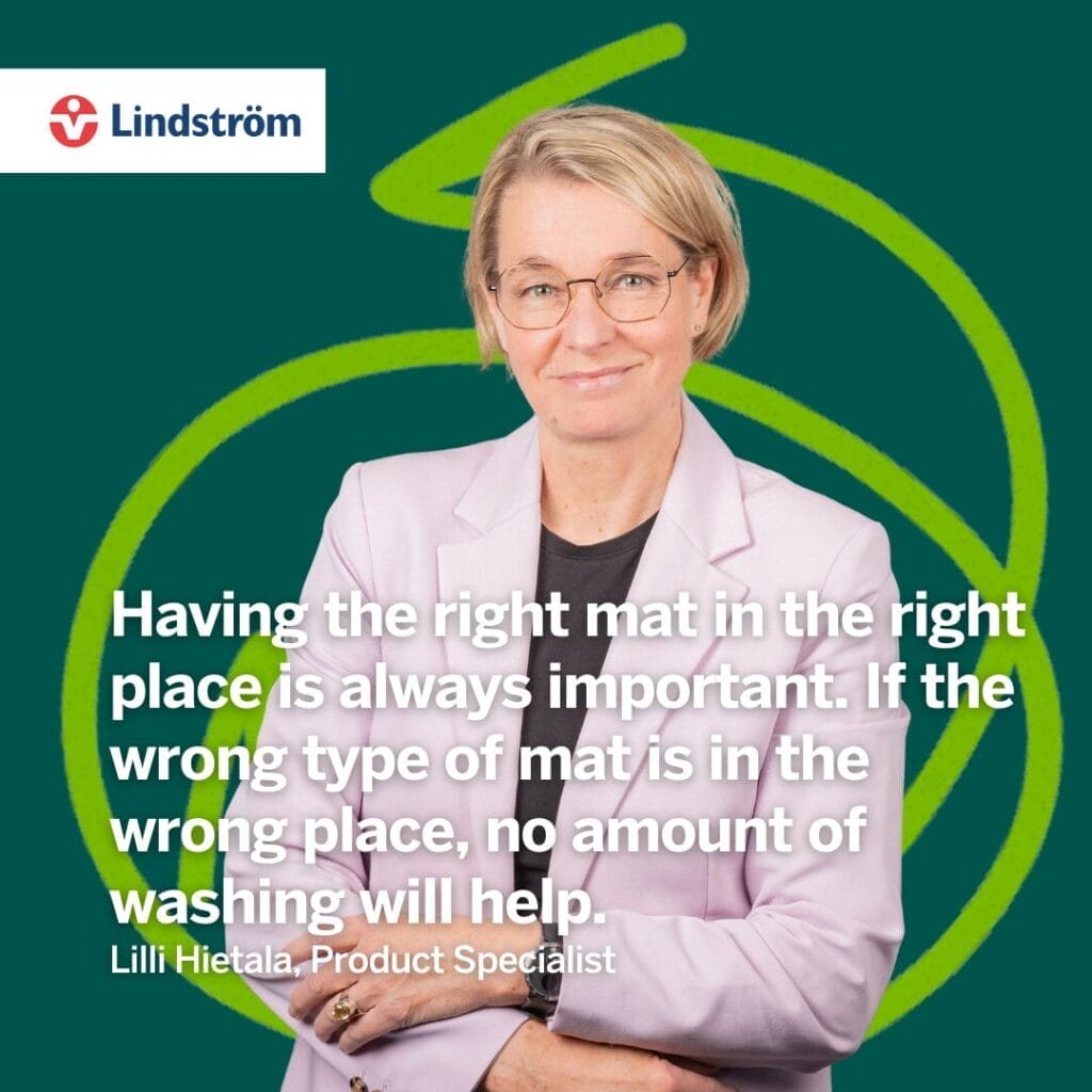 Lilli Hietala is an expert at mat product development at Lindström. 