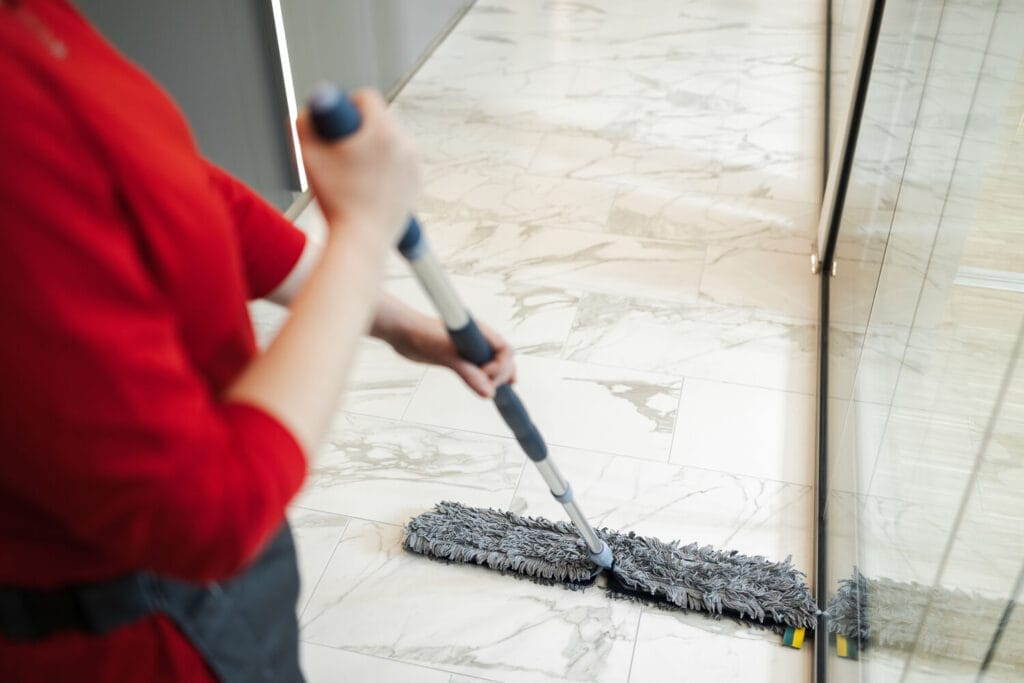 A mat rental service can cut cleaning costs. 