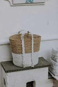 Braided fabric baskets